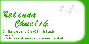 melinda chmelik business card